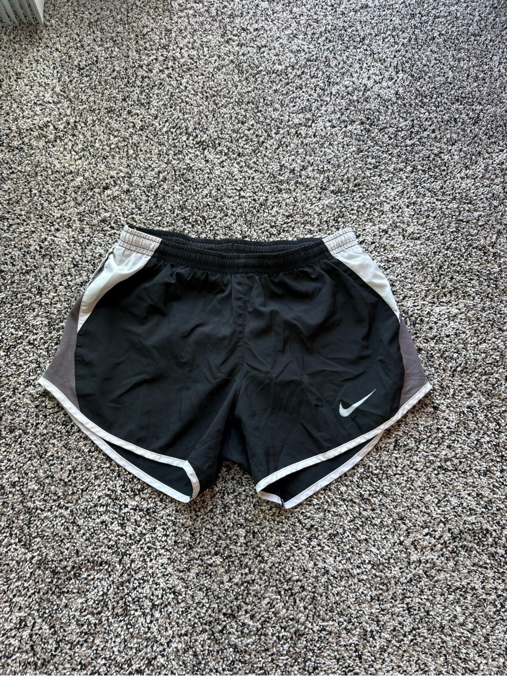 Nike Women’s Black Athletic Shorts with White Trim